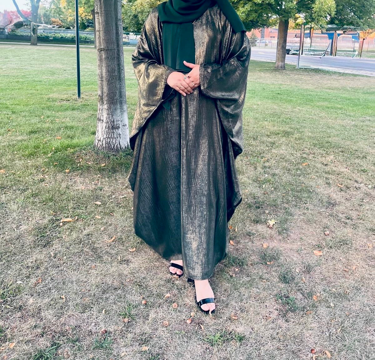 Shiny Butterfly Abaya