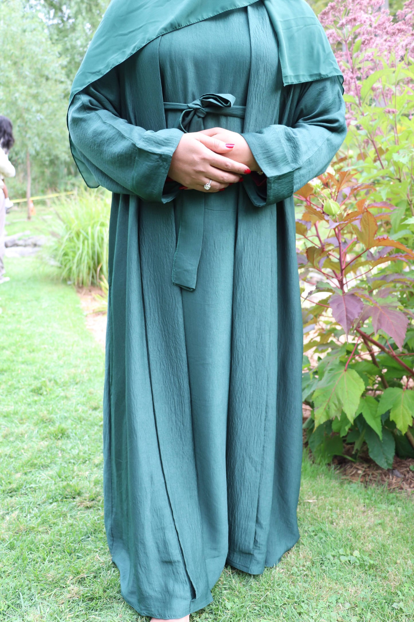 Harir maqsoor Cotton Abaya-Four Piece Elegance