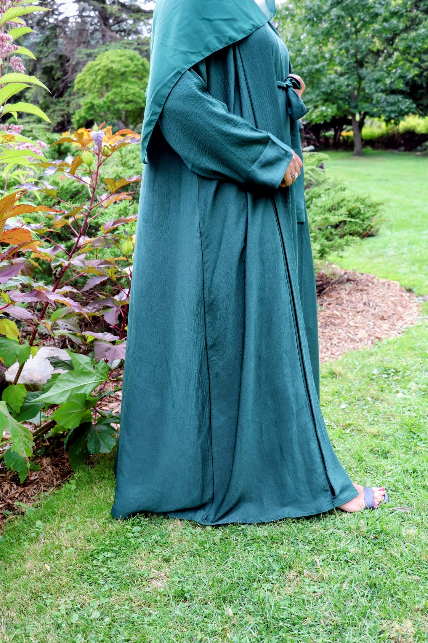Harir maqsoor Cotton Abaya-Four Piece Elegance