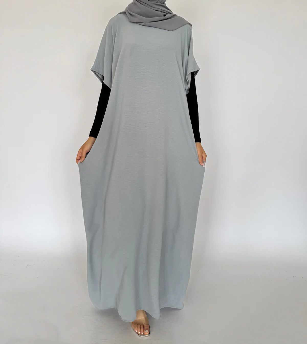 Inner Slip Dress - Grey (Half Sleeve)