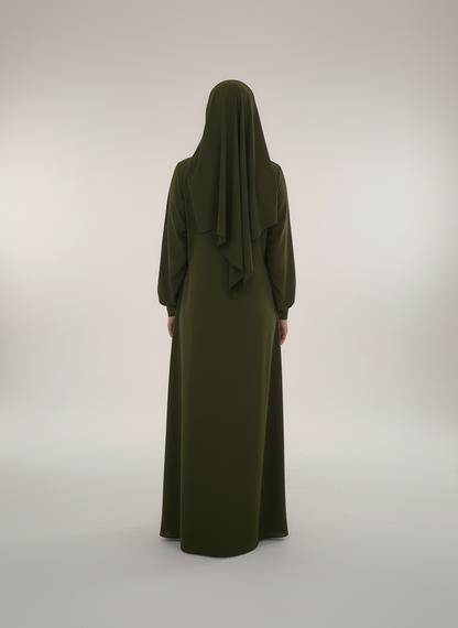 Essential 2-Piece Abaya Set- Olive green