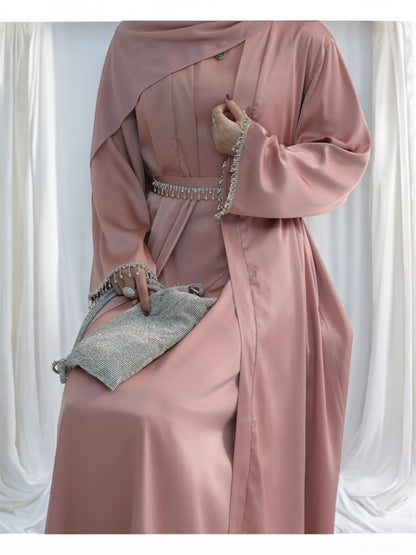 Zeenat Abaya-Rose pink