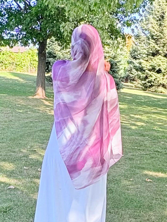 Printed Modal Hijab- Lilac whisper
