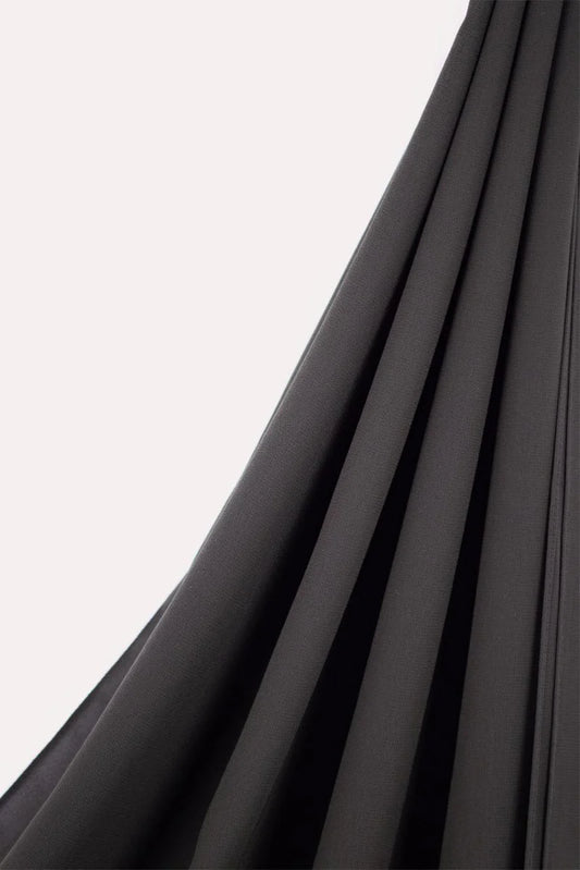 Beautiful Dark Gray Classic Chiffon Hijab