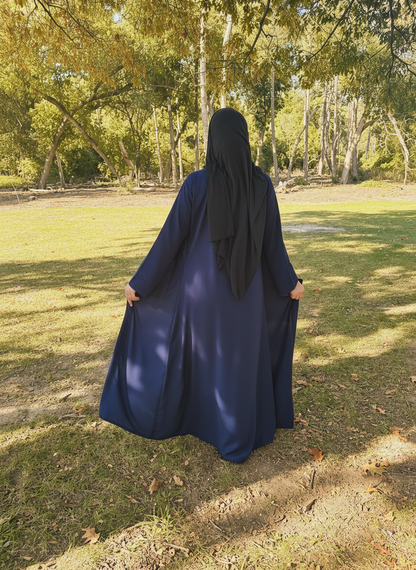 Essential Abaya 2 pcs set- Navy blue