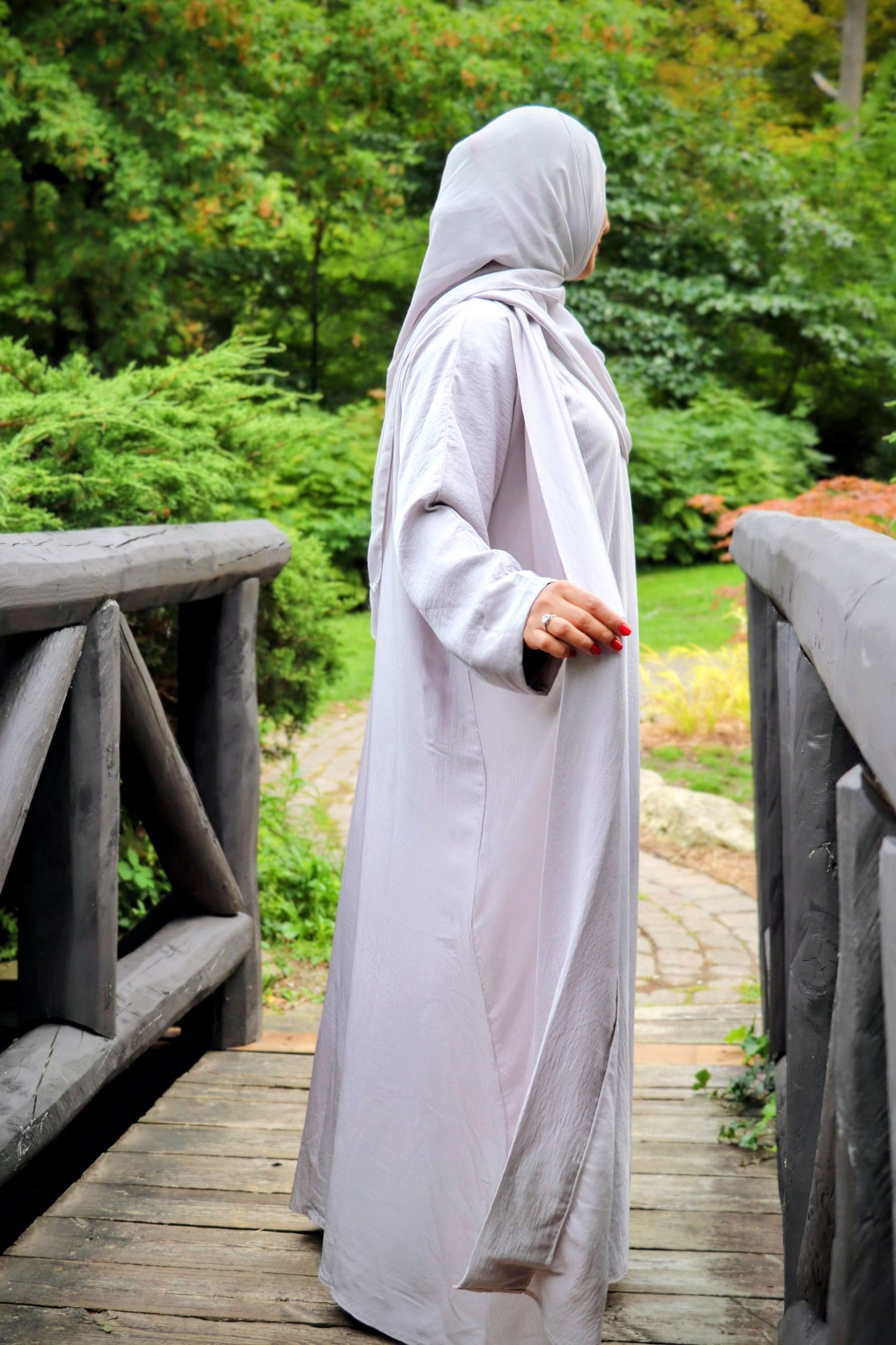 Harir maqsoor Cotton Abaya-Four Piece Elegance