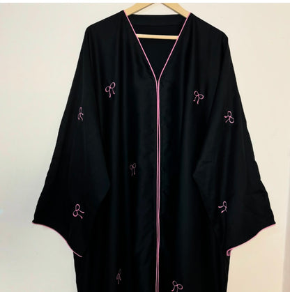 Bow Embroidery Abaya