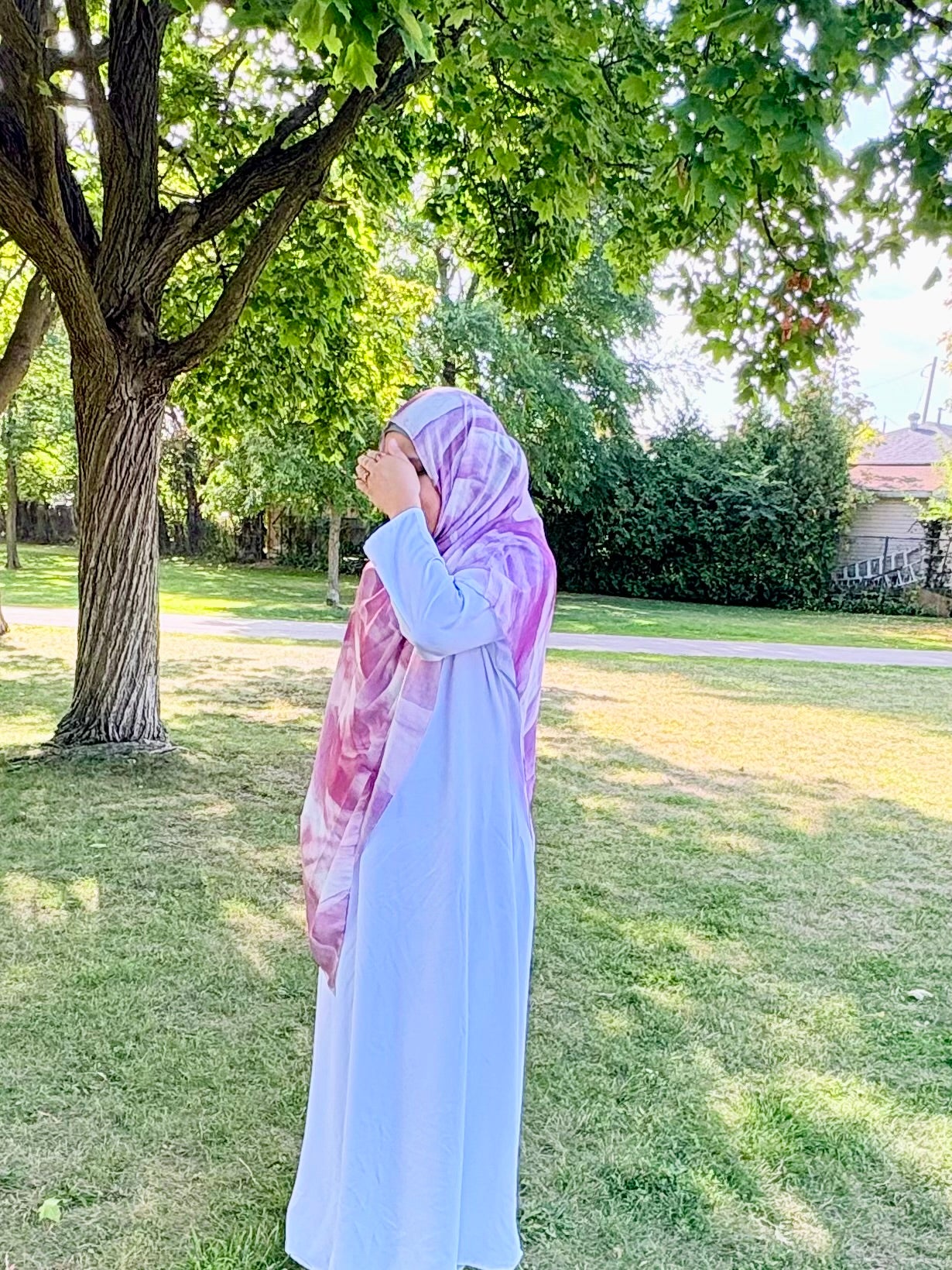 Printed Modal Hijab- Lilac whisper