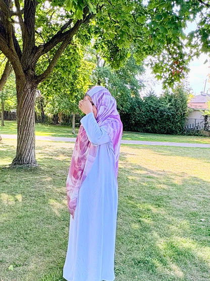 Printed Modal Hijab- Lilac whisper