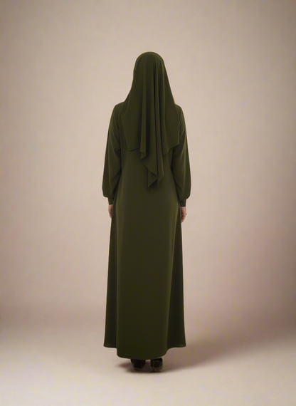 Essential 2-Piece Abaya Set- Olive green