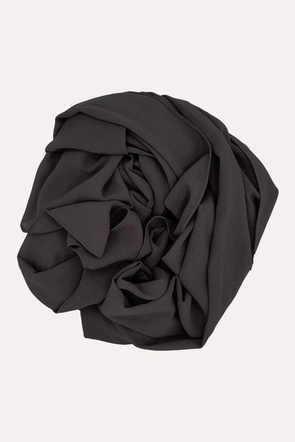 Beautiful Dark Gray Classic Chiffon Hijab