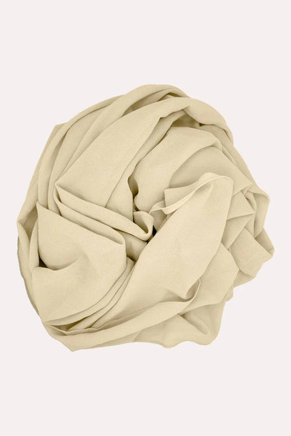 Beautiful Light Cream Classic Chiffon Hijab