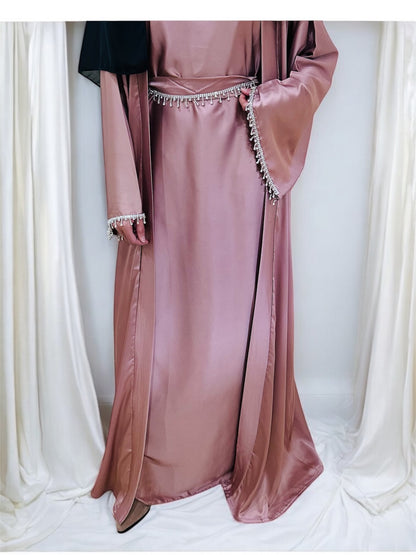 Zeenat Abaya-Rose pink