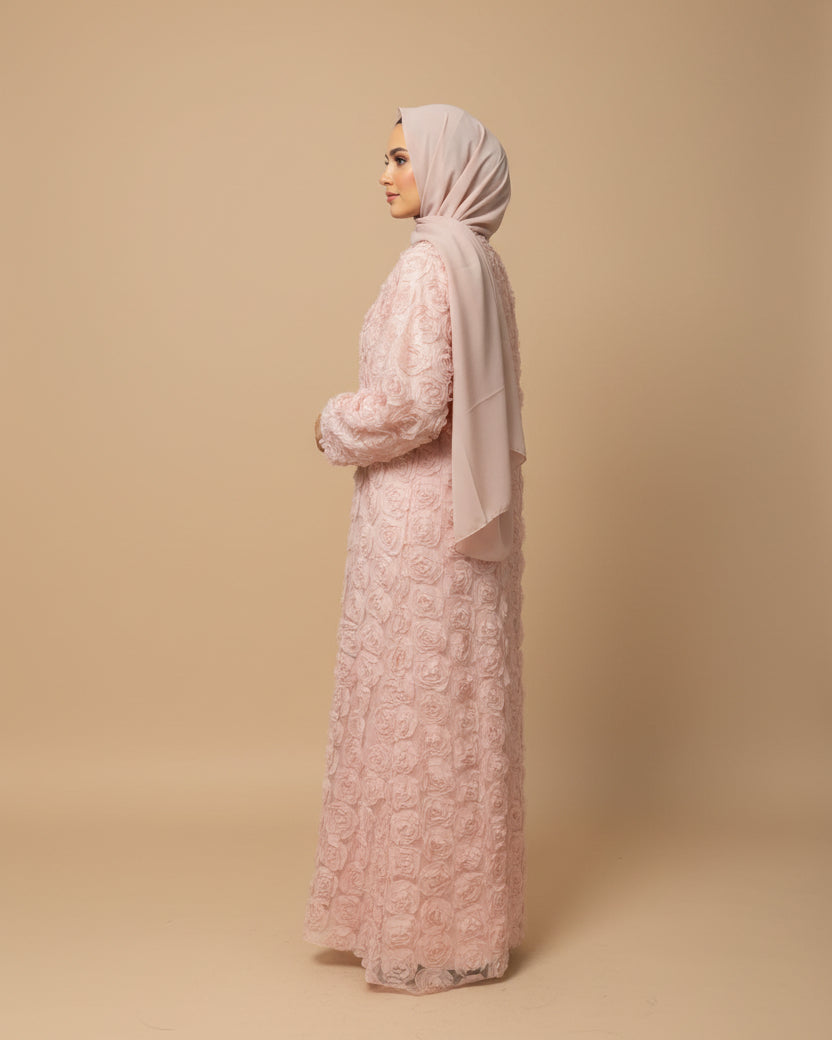 Rose bloom abaya