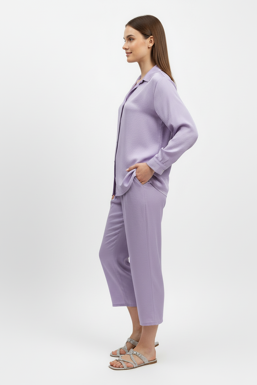 Relaxed Fit Coordinate sets-Lilac