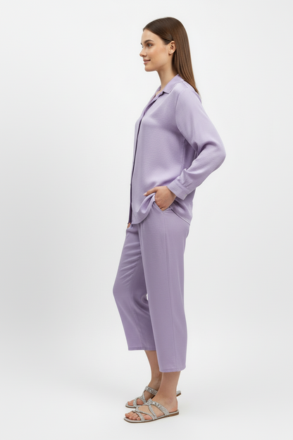 Relaxed Fit Coordinate sets-Lilac