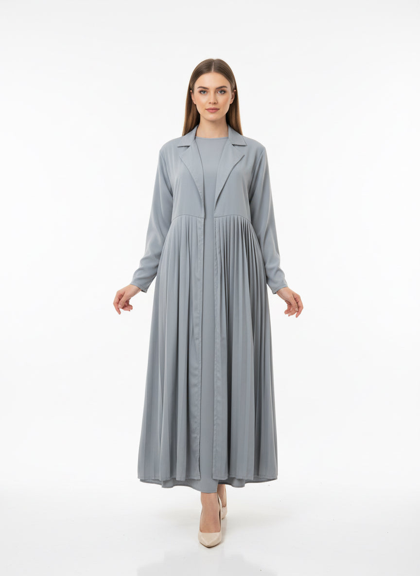 Noor Pleated Abaya- Shrug + inner