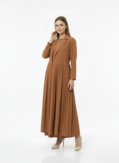 Noor Pleated Abaya- Shrug + inner