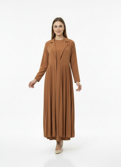 Noor Pleated Abaya- Shrug + inner