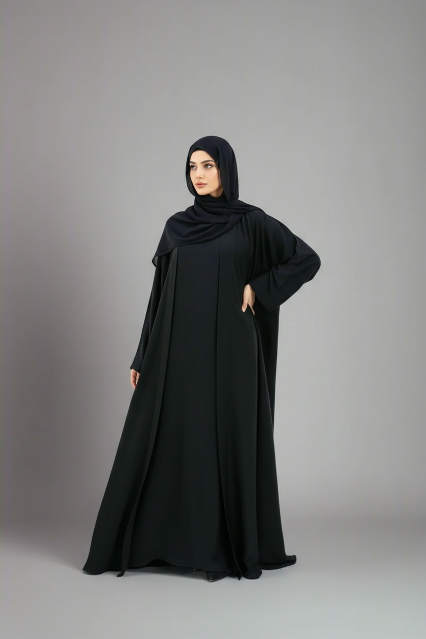 Essential Abaya - Black 4 piece set