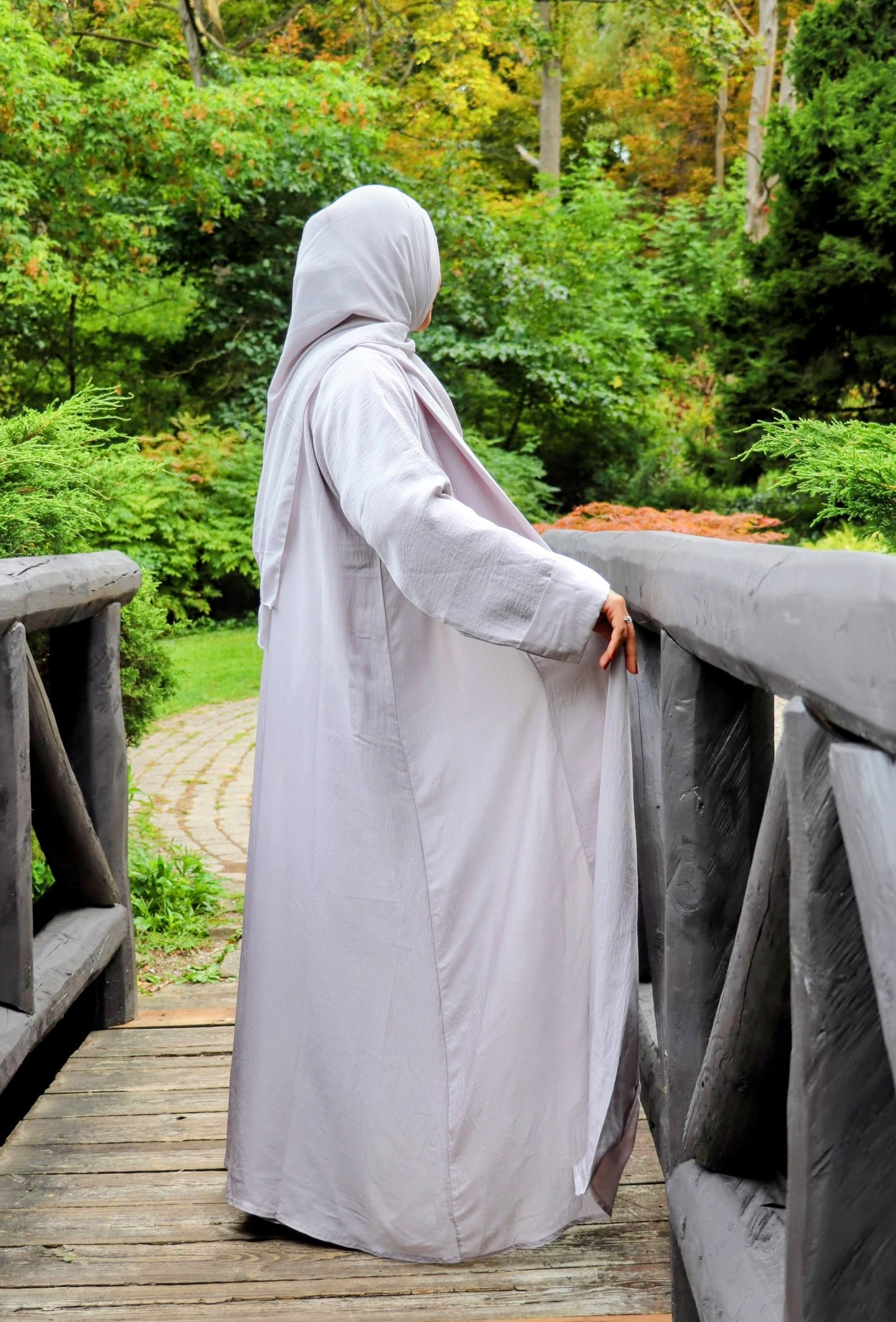 Harir maqsoor Cotton Abaya-Four Piece Elegance