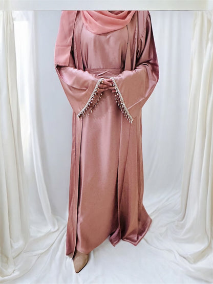 Zeenat Abaya-Rose pink