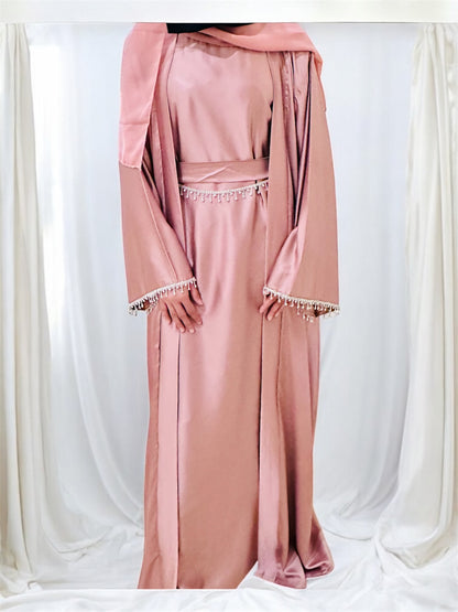 Zeenat Abaya-Rose pink