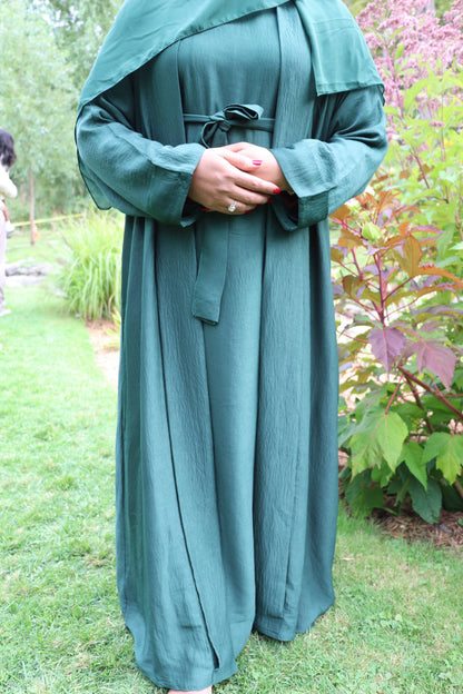 Harir maqsoor Cotton Abaya-Four Piece Elegance