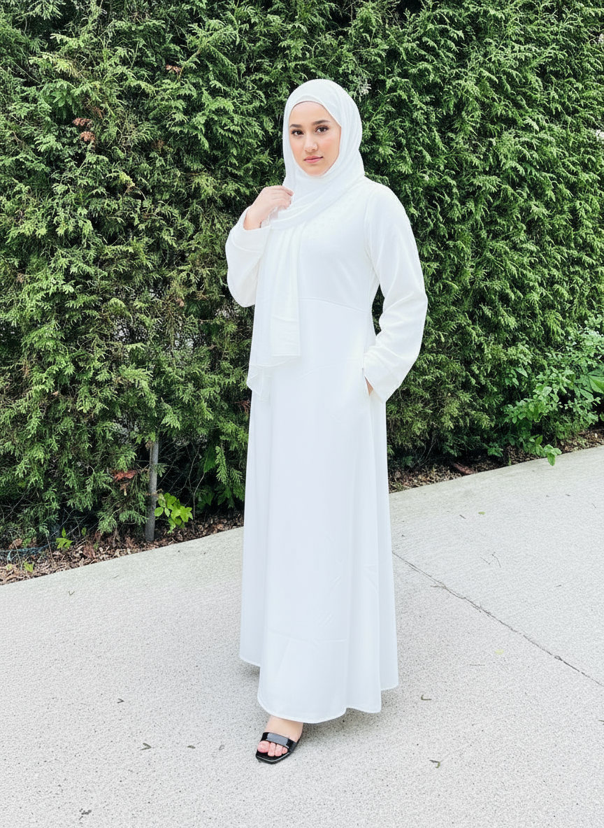 Essential Abaya-White