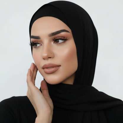 Premium Jersey Hijab-Black