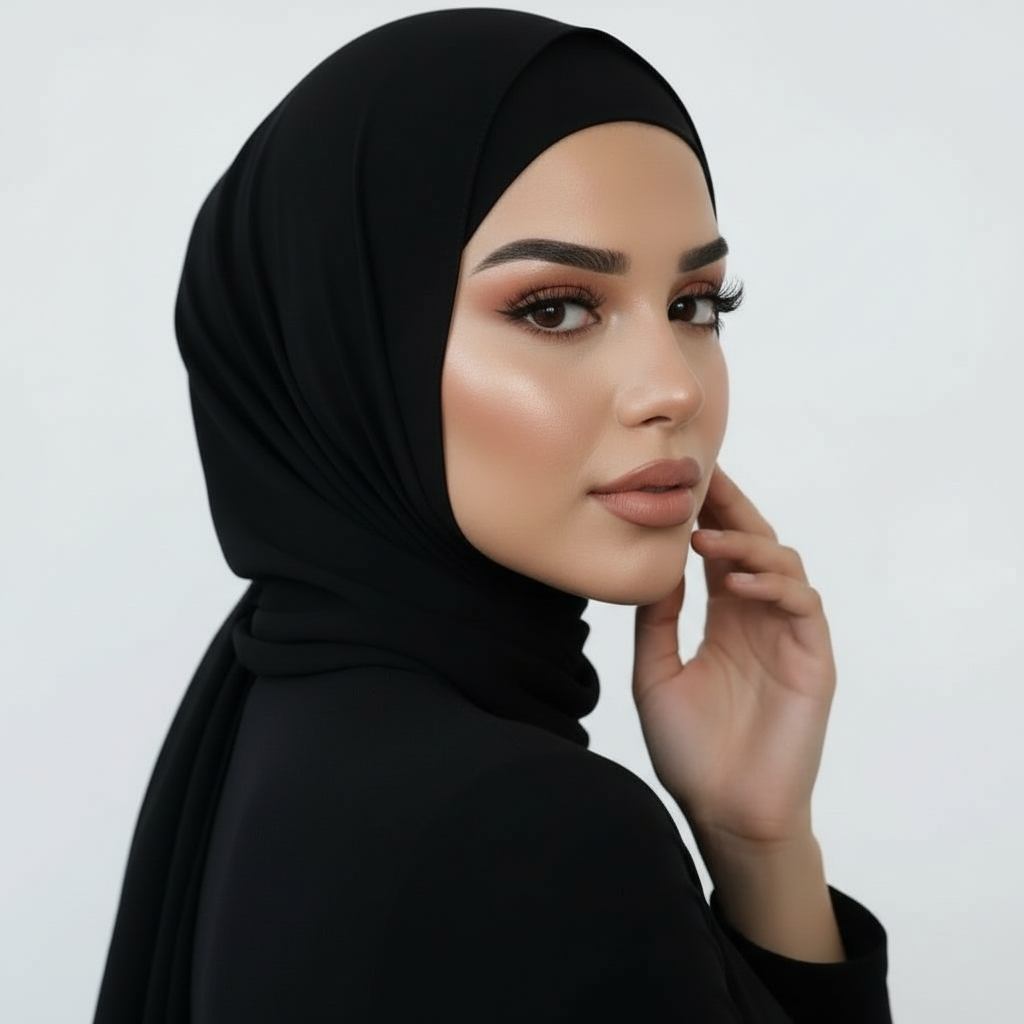 Premium Jersey Hijab-Black