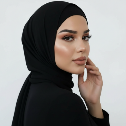 Premium Jersey Hijab-Black