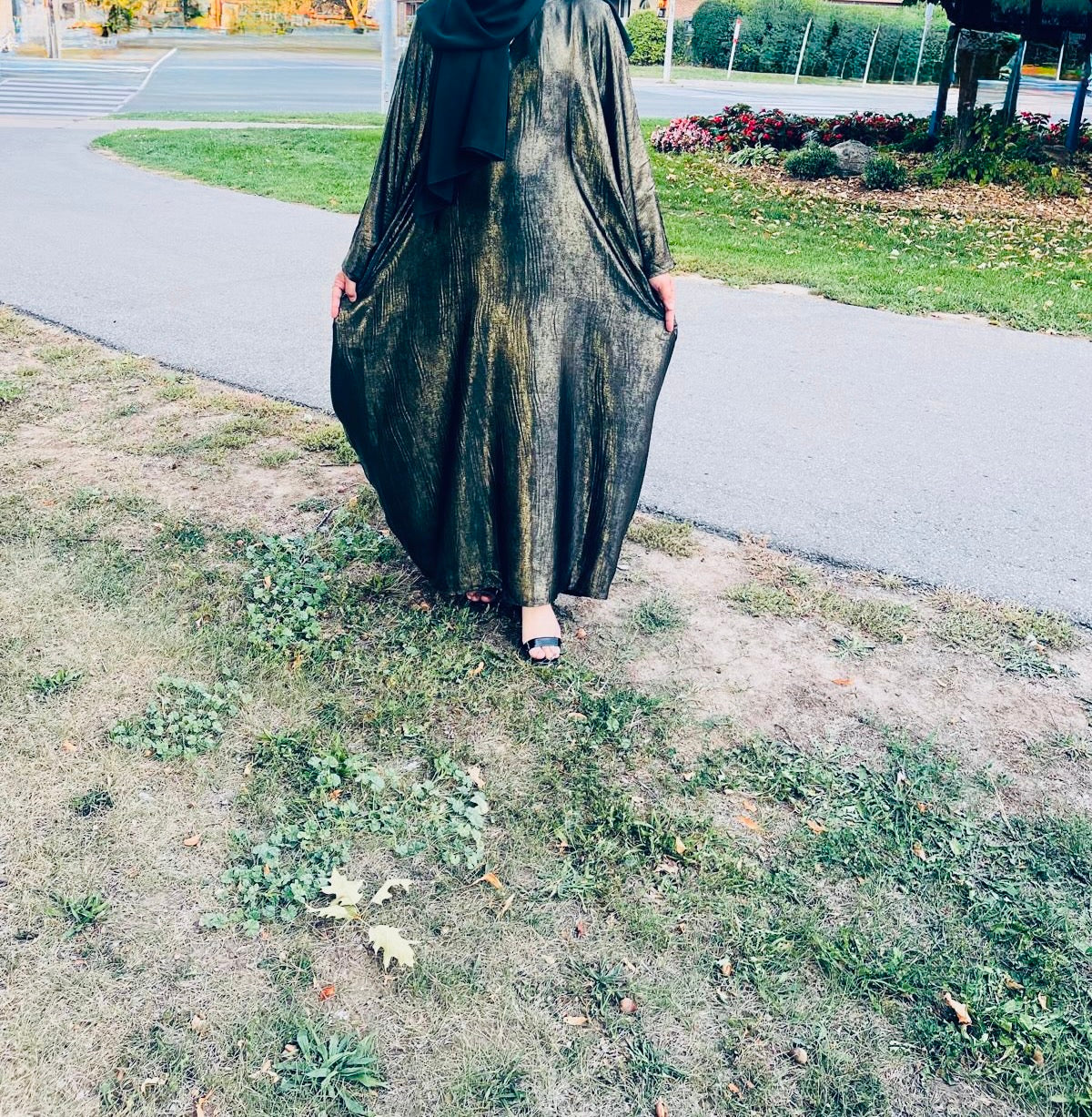 Shiny Butterfly Abaya