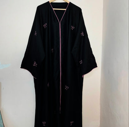 Bow Embroidery Abaya