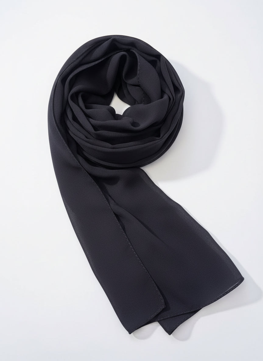 Chiffon hijab- Navy blue