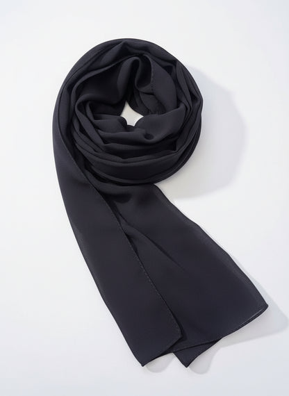 Chiffon hijab- Navy blue