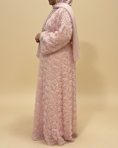 Rose bloom abaya