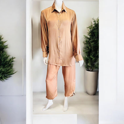 Brown Relaxed Fit Coordinate sets