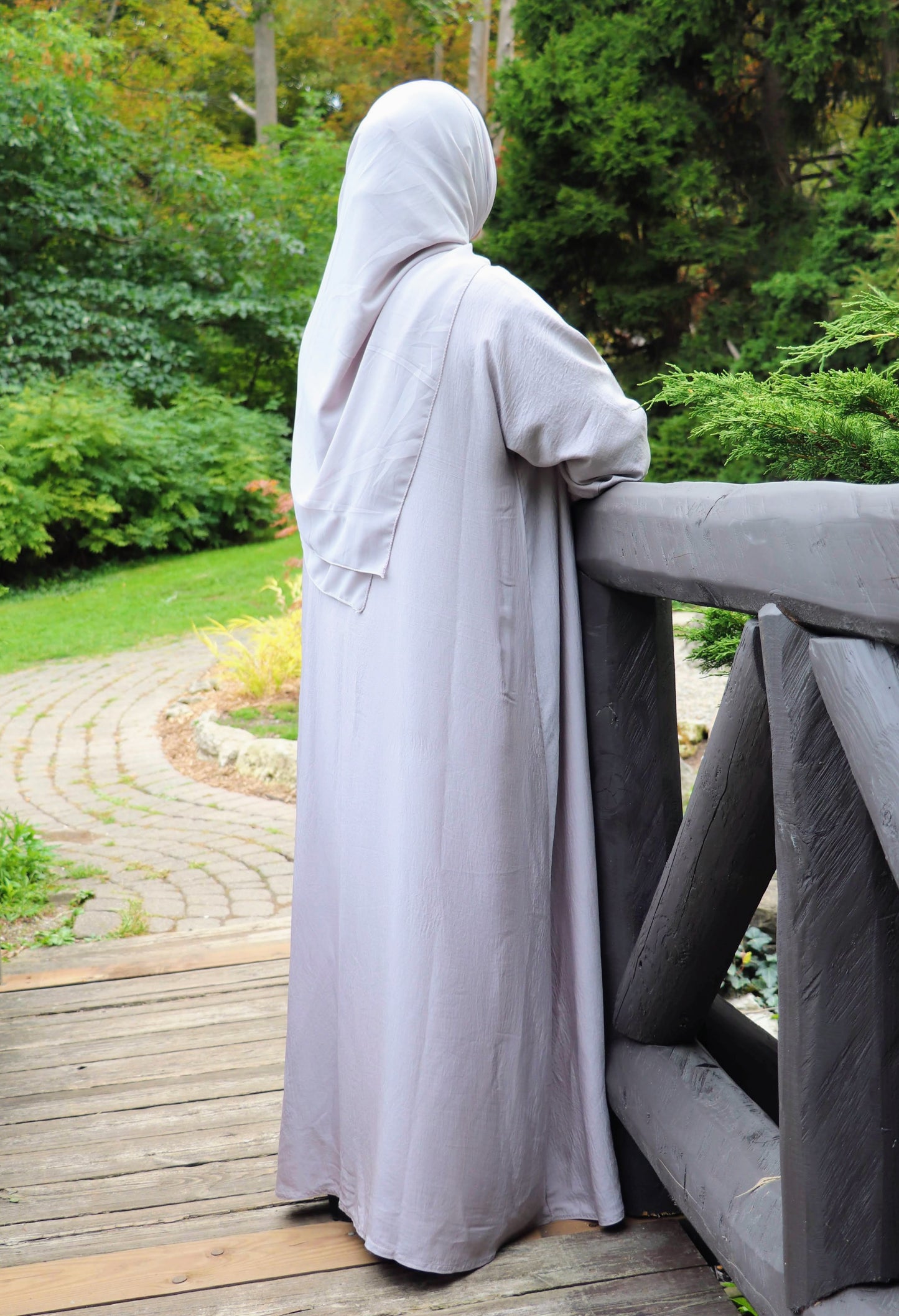 Harir maqsoor Cotton Abaya-Four Piece Elegance