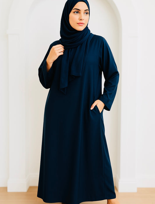 Essential Abaya- Navy Blue