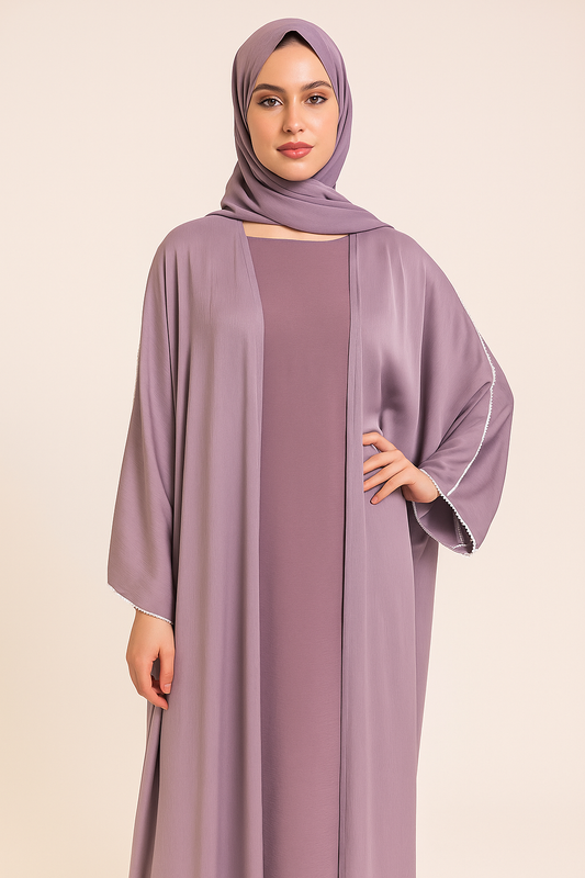 Lavender Pearl Abaya