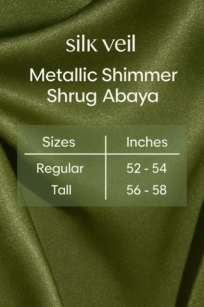 Metallic Shimmer shrug Abaya