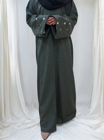 Heart Abaya- Green