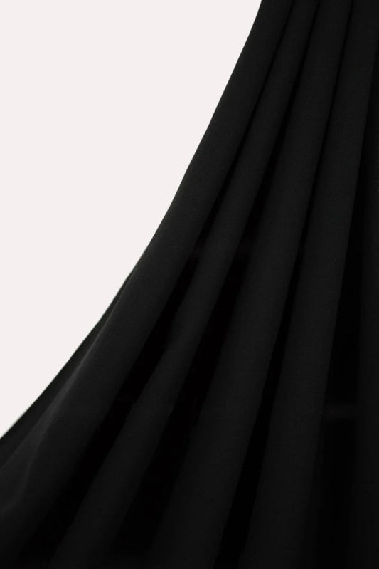 Beautiful Black Classic Chiffon Hijab