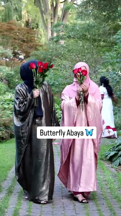 Shiny Butterfly Abaya